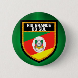 Rio Grande do Sul Flag 6 Cm Round Badge