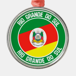 Rio Grande do Sul Round Emblem Metal Ornament