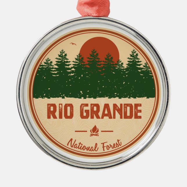 Rio Grande National Forest Metal Ornament (Front)