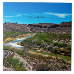 Rio Grande River, Texas Ceramic Tile