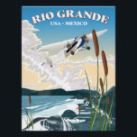 Rio Grande USA Mexico travel poster<br><div class="desc">Rio Grande USA Mexico travel poster in a vintage style.</div>