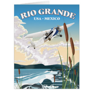 Rio Grande USA Mexico travel poster