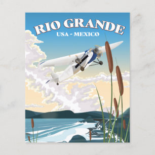 Rio Grande USA Mexico travel poster Flyer
