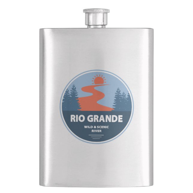 Rio Grande Wild and Scenic River Hip Flask (Front)