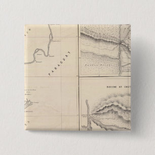 Rio Paraguay chutes, Rio Parana in Iguazu 15 Cm Square Badge