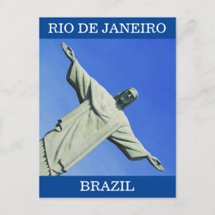 rio redentor postcard