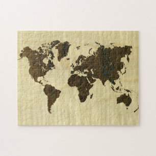 Rio Rosewood and Curly Maple World Map.jpg Jigsaw Puzzle