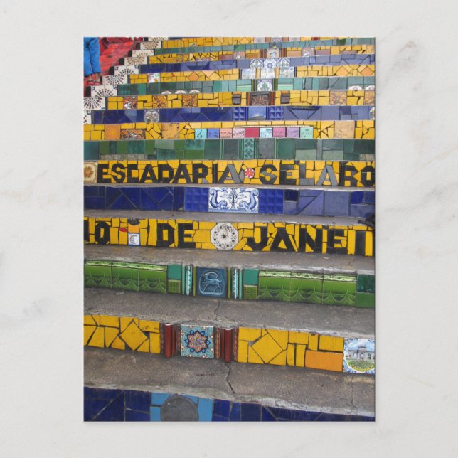 rio selaron steps detail postcard (Front)