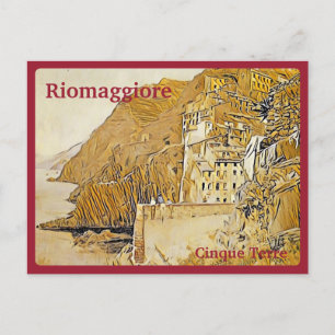 RIOMAGGIORE - 1895 Signorini painting Postcard