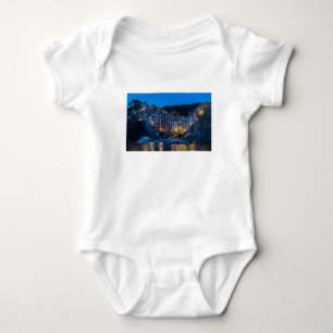 Riomaggiore at night Cinque Terre Liguria Italy Baby Bodysuit
