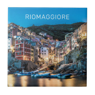 Riomaggiore Cinque Terre La Spezia Italy Panorama Ceramic Tile