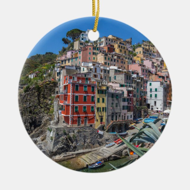 Riomaggiore Cinque Terre Liguria Italy Ceramic Ornament (Front)