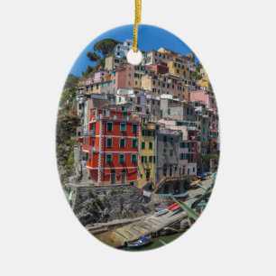 Riomaggiore Cinque Terre Liguria Italy Ceramic Tree Decoration