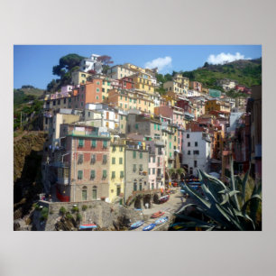 riomaggiore hill poster
