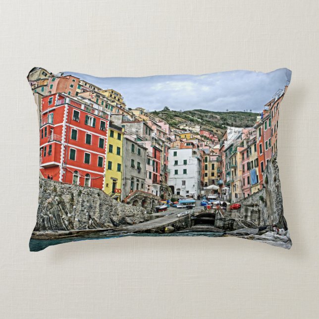 Riomaggiore, Italia Accent Pillow (Front)