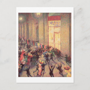 Riot in the Galleria, 1909 (oil on canvas) Postcard