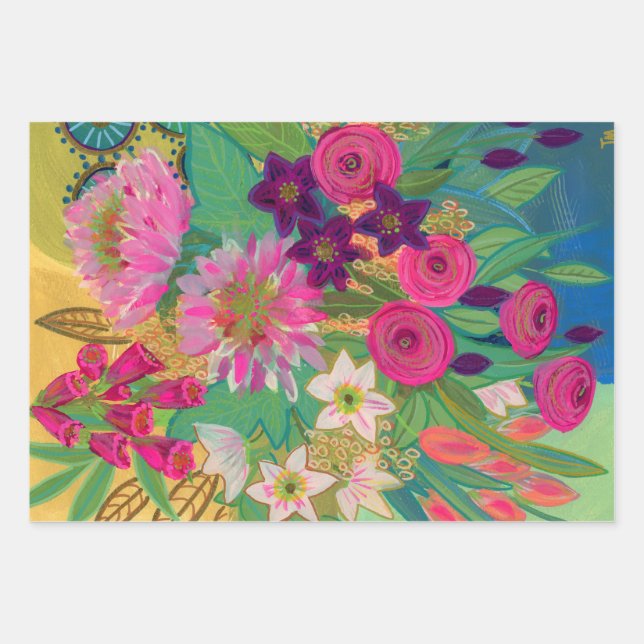 Riot of Pink Gift Wrap (Front)