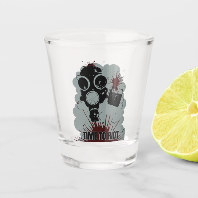 Riot Time Shot Glass (Front)