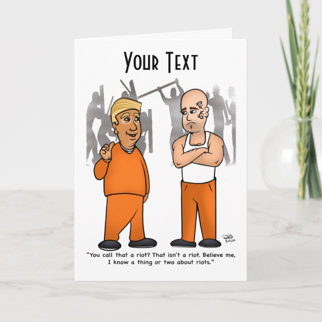 Riot Trumper Folded Greeting Card (Front)