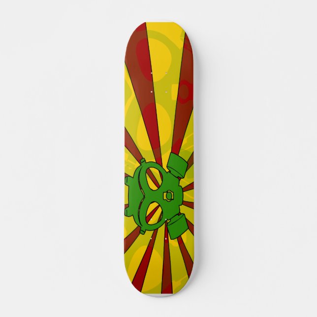 RiotCore Rasta Mask Skate Deck (Front)