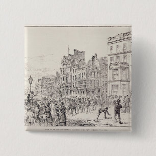 Riots in the West End of London 15 Cm Square Badge