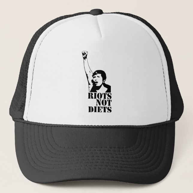 RIOTS NOT DIETS WOMAN TRUCKER HAT (Front)