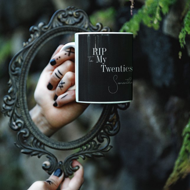 RIP 20s Black and White 30th Birthday Coffee Mug (Creator Uploaded)