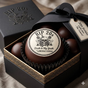 RIP 20s Death to My Youth 30th Birthday Party  Classic Round Sticker