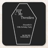 RIP 20s Gothic 30th Birthday Party Black and White