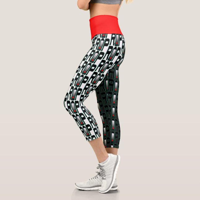 RIP Battery High Waisted Yoga Capris (Left)