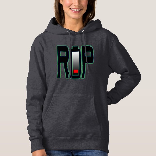 RIP Battery Women's Basic Hooded Sweatshirt (Front)
