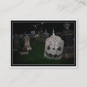 RIP Cemetery Tombstone Business Card