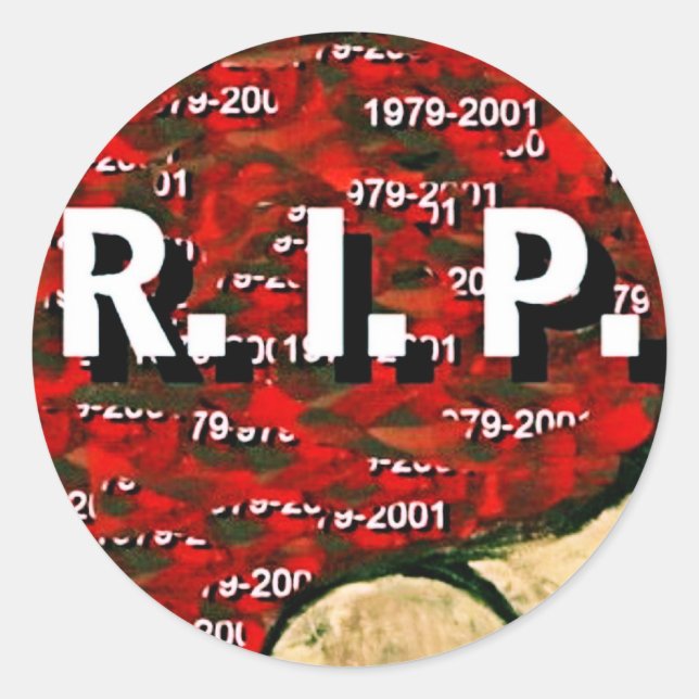 RIP CLASSIC ROUND STICKER (Front)