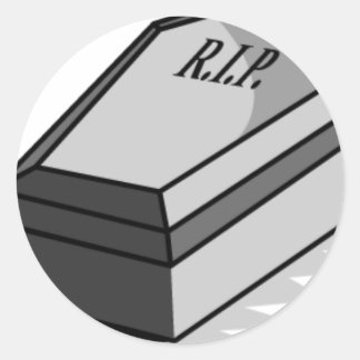RIP Coffin Classic Round Sticker