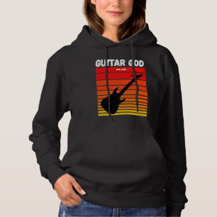 RIP Eddie Tribute RETRO GUITAR GOD Guitar With Cig Hoodie