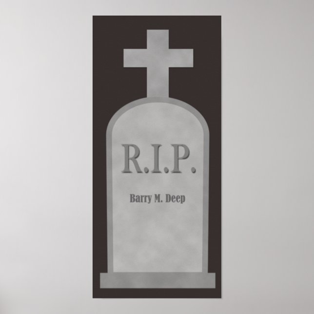RIP Halloween Barry M. Deep Tombstone Poster (Front)