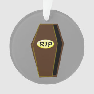 RIP Halloween Coffin of Doom Acrylic Ornament