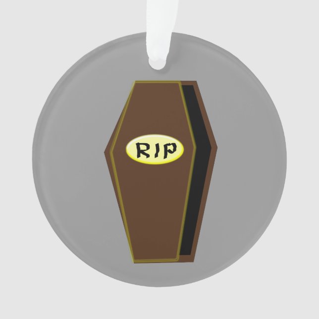 RIP Halloween Coffin of Doom Acrylic Ornament (Front)