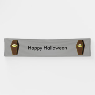RIP Halloween Coffin of Doom Custom Banner