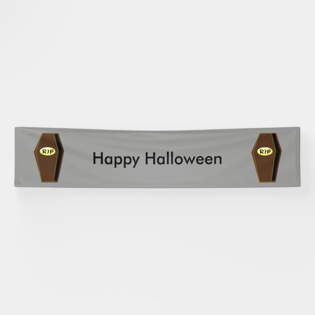 RIP Halloween Coffin of Doom Custom Banner (Horizontal)