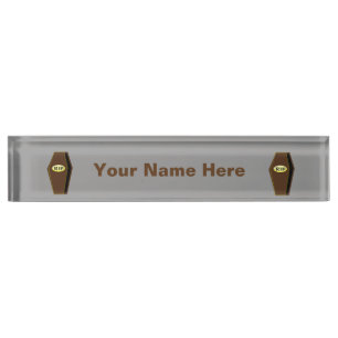 RIP Halloween Coffin of Doom Custom Desk Sign