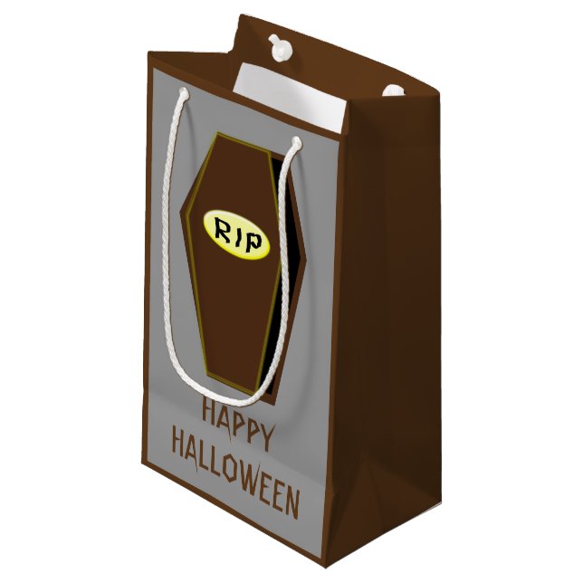RIP Halloween Coffin of Doom Custom Gift Bag (Front Angled)