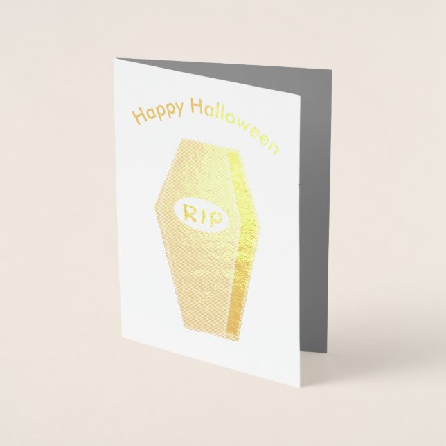RIP Halloween Coffin of Doom Foil Card (Front)