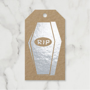RIP Halloween Coffin of Doom Gift Tags