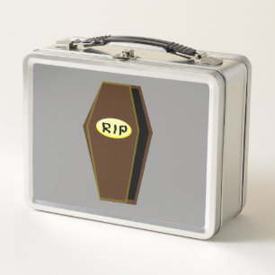 RIP Halloween Coffin of Doom Metal Lunchbox