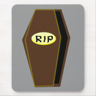 RIP Halloween Coffin of Doom Mousepad