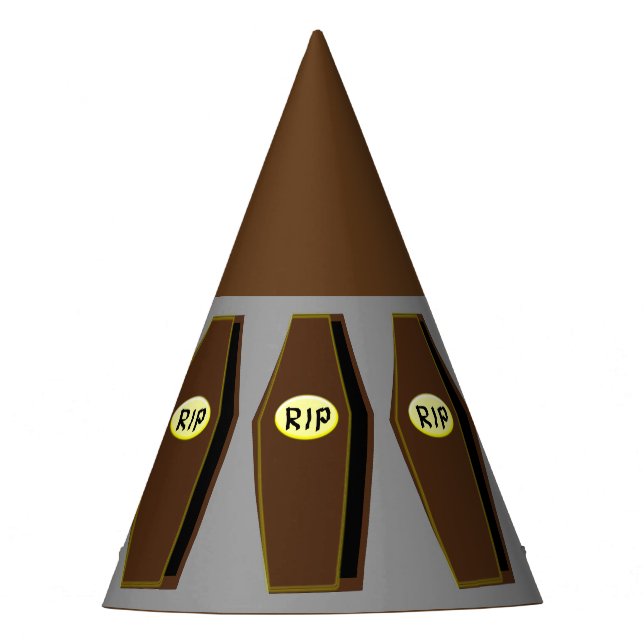 RIP Halloween Coffin of Doom Party Hat (Front)