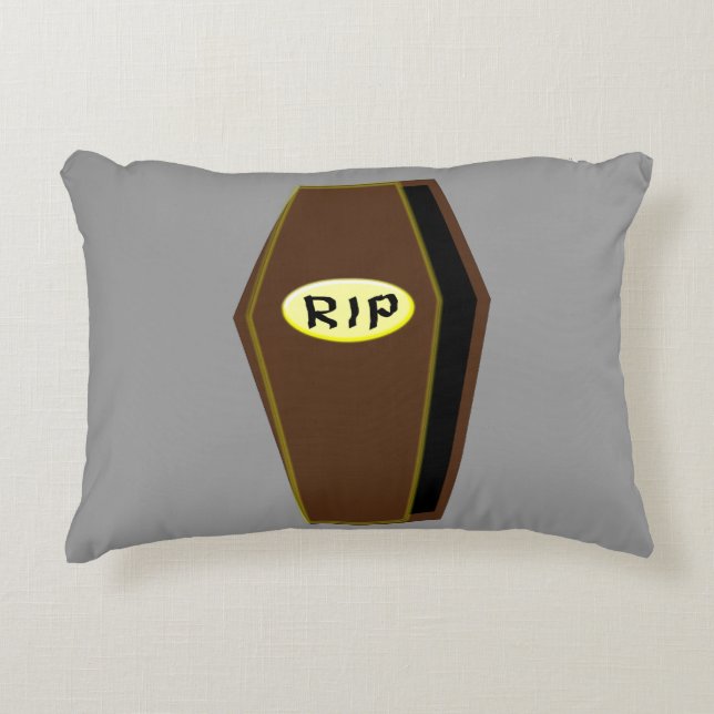 RIP Halloween Coffin of Doom Pillow (Front)