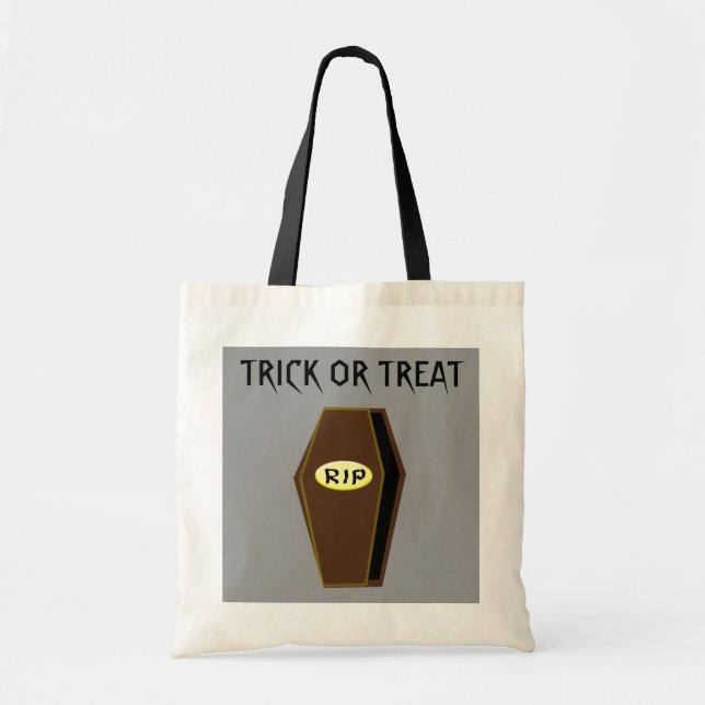 RIP Halloween Coffin Trick or Treat Bag (Front)