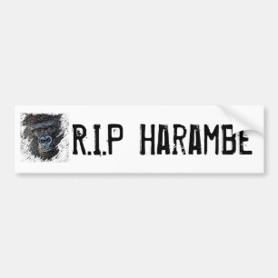 RIP Harambe Bumper Sticker